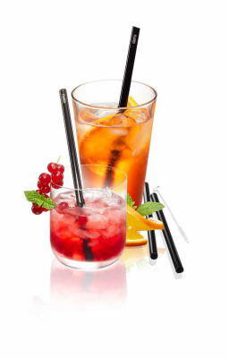Glass and stainless steel straws