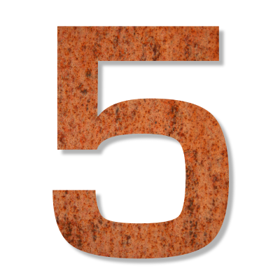  Keilbach Iron Number "5" 24 cm house number