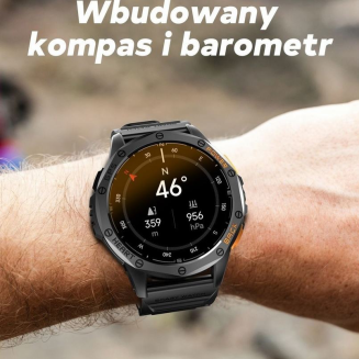 Smartwatch Męski GRAVITY GPS GT24-1 Czarny Pasek Silikonowy + Granatowy Pasek Silikonowy - 22