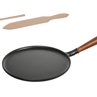  Staub pancake pan with wooden handle - 28 cm, Black - 3