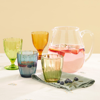  Set of 6 Rose&Tulipani Amami Blue glasses, 320 ml - 3
