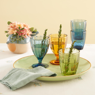  Set of 6 Rose&Tulipani Amami Blue glasses, 320 ml - 4