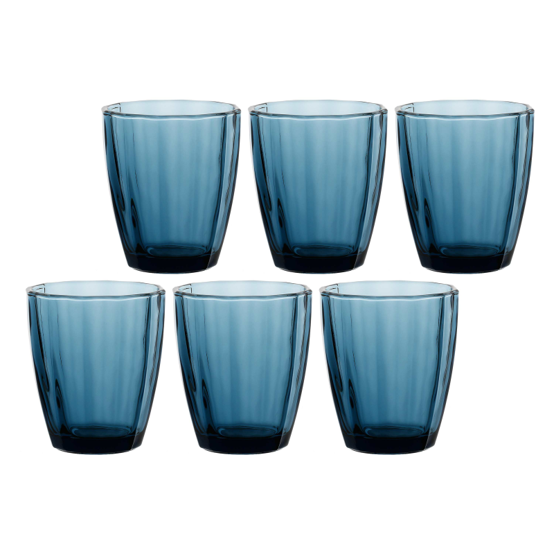  Set of 6 Rose&Tulipani Amami Blue glasses, 320 ml