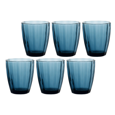  Set of 6 Rose&Tulipani Amami Blue glasses, 320 ml
