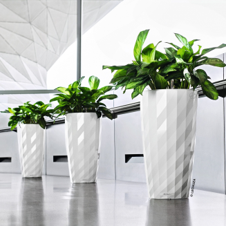 Lechuza Diamante Premium 40 flowerpot, white gloss - 11