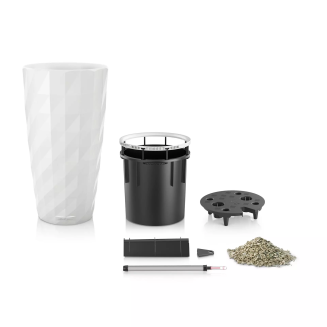 Lechuza Diamante Premium 40 flowerpot, white gloss - 6