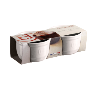  Set of two Emile Henry N°10 white ramekin baking bowls - 2