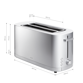  Zwilling Enfinigy silver 4-slice toaster with grid - 5