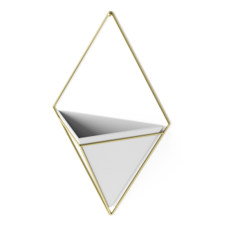  Umbra Trigg White-Brass Large wall flowerpot - 3