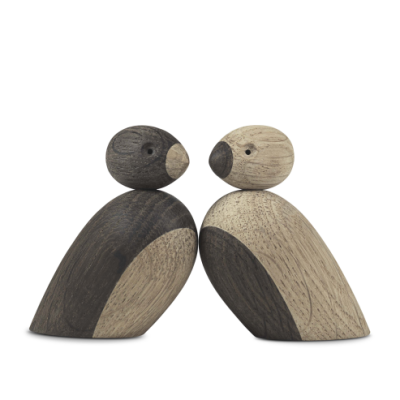  Kay Bojesen Sparrows wooden figurines - 2 pieces