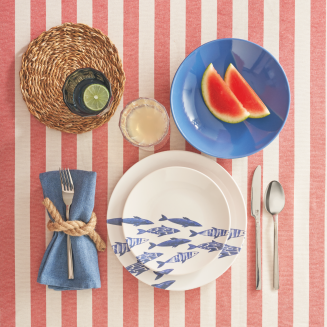  Dinner service for 6 people Rose&Tulipani The Blue Ones - 5