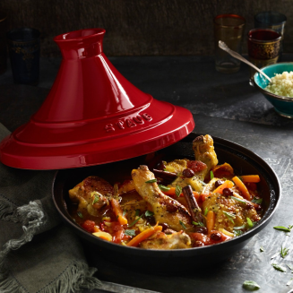  Tagine dish Staub 28 cm red and black - 4