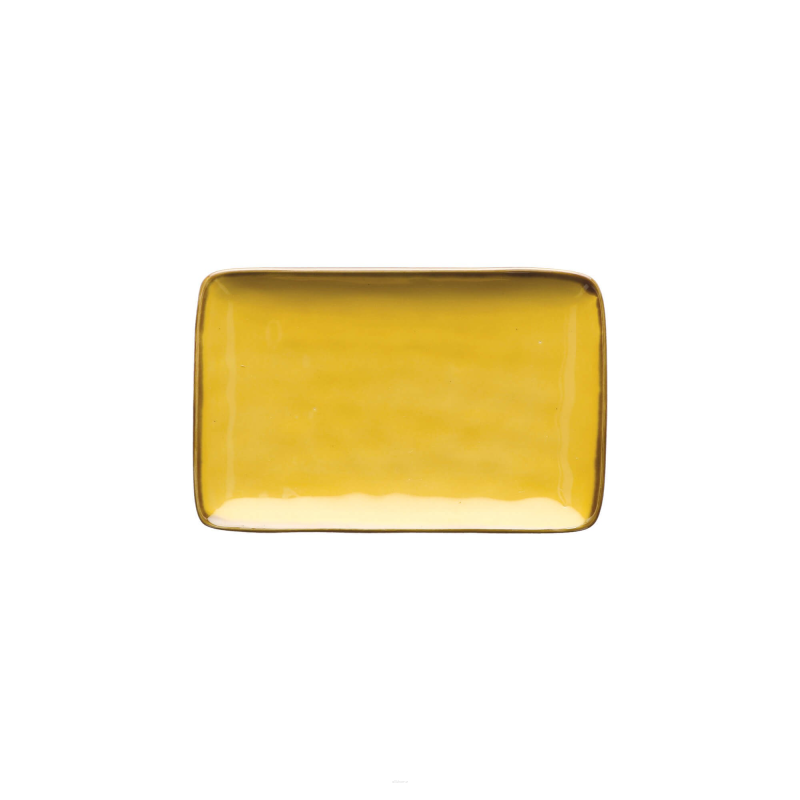  Rose&Tulipani | Set of 4 Concerto Ocra rectangular plates - Yellow, 20 x 13 cm
