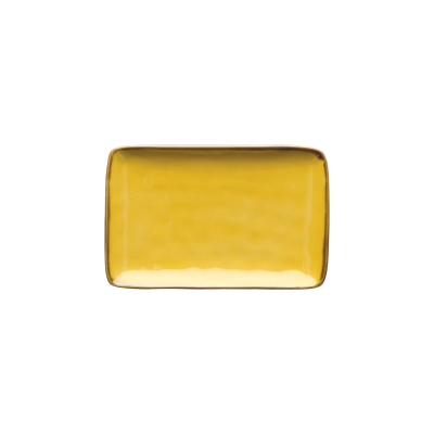  Rose&Tulipani | Set of 4 Concerto Ocra rectangular plates - Yellow, 20 x 13 cm