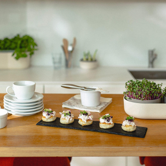 PLASTIA MICROGREENS Kiełkownica + pojemnik 30.5x16 cm beżowy - 5