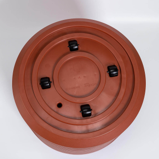 Duża donica samonawadniająca okrągła Plastia Berberis 55 cm cynamonowy - 3