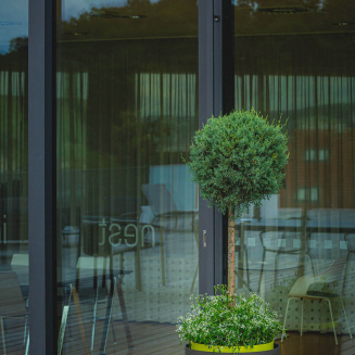 Duża donica samonawadniająca okrągła Plastia Berberis 55 cm cynamonowy - 7