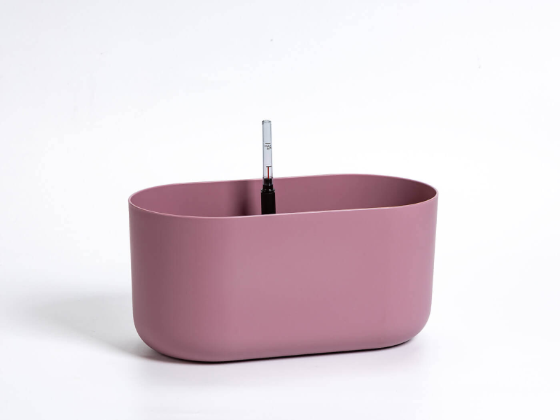 PLASTIA TOLITA Donica samonawadniająca prostokątna z wkładem 31x16 cm różowy