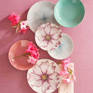  Dinner service for 6 people Rose&Tulipani Cosmea - 6