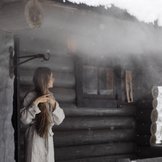  Lapuan Kankurit Terva white-linen bathrobe L - 6