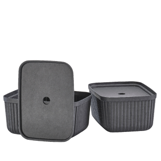  Set of 2 Zone Denmark Pulp Black boxes 32x23x15 cm - 2