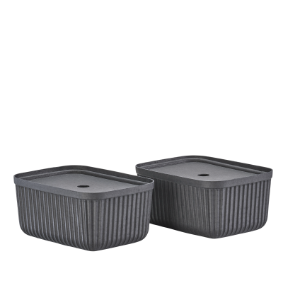  Set of 2 Zone Denmark Pulp Black boxes 32x23x15 cm