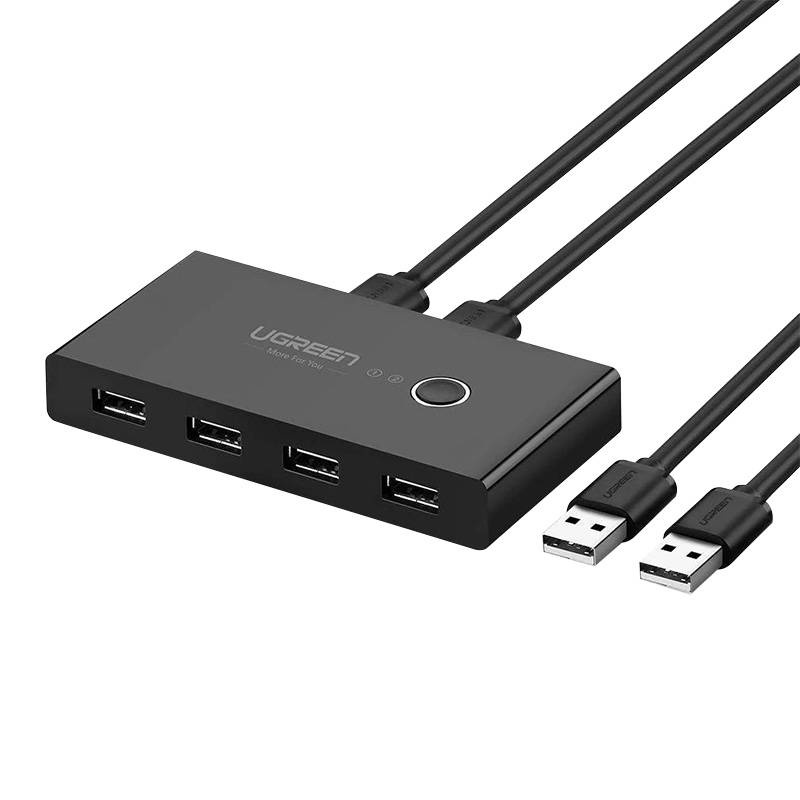 Przełącznik USB UGREEN 30768B 4xUSB 3.0 (czarny)