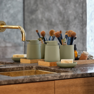  Zone Denmark Nova One Taupe Toothbrush Cup - 6