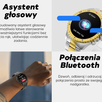 Smartwatch Męski GRAVITY GT16-2 Black / Czarna Bransoleta - 16