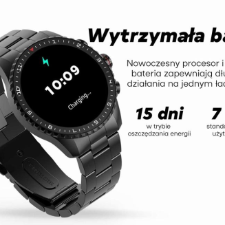 Smartwatch Męski GRAVITY GT16-2 Black / Czarna Bransoleta - 18