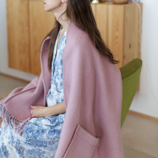  Lapuan Kankurit UNI scarf with pockets dusty rose 60x170 cm - 5