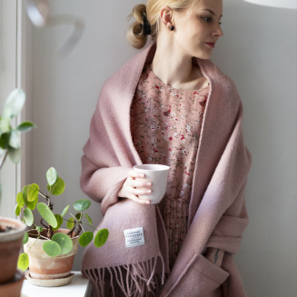 Lapuan Kankurit UNI scarf with pockets dusty rose 60x170 cm - 7