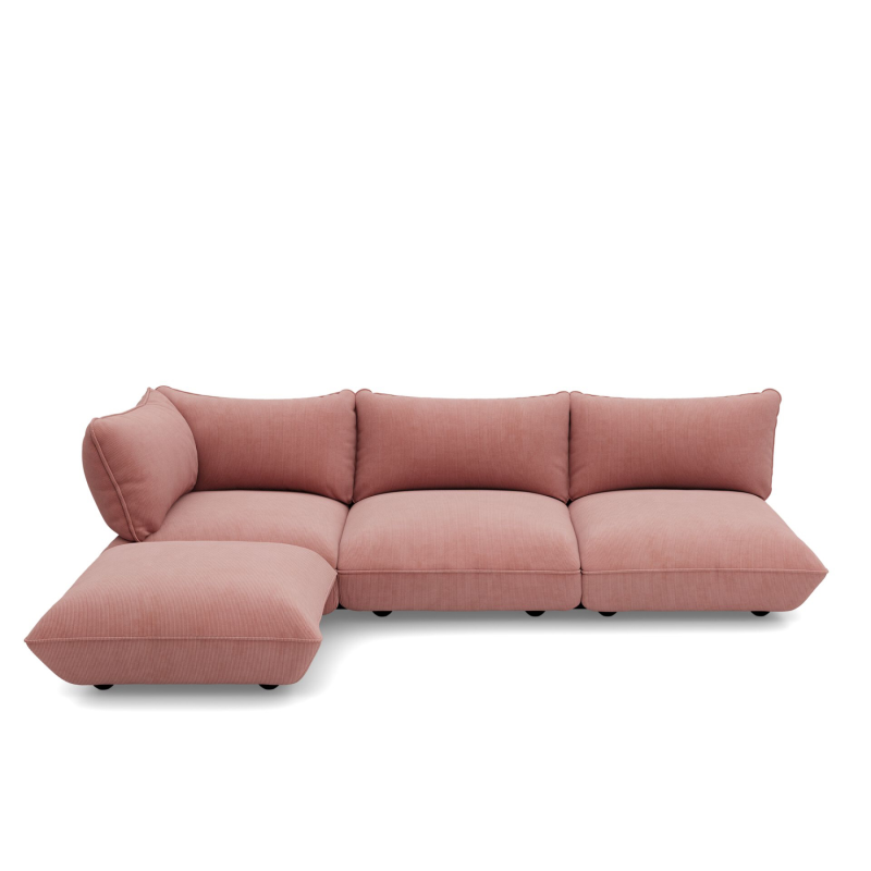 Sofa narożna Fatboy Sumo Corner Sofa Left Cord Soft Pink