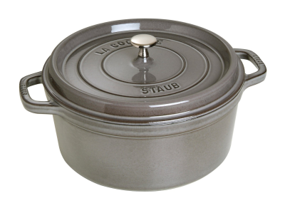  Staub round cast iron pot - Graphite, 2.6 ltr