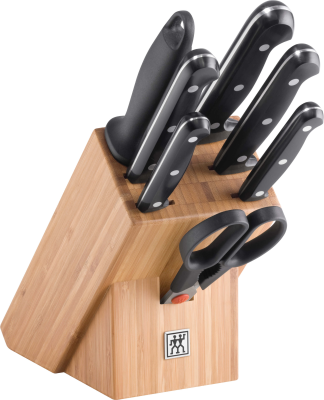  Set of 5 knives in a wooden block Zwilling Twin Chef