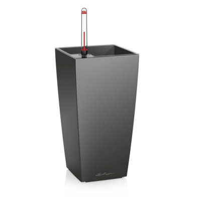  Lechuza Mini Cubi flowerpot | Maxi Cubi anthracite metallic