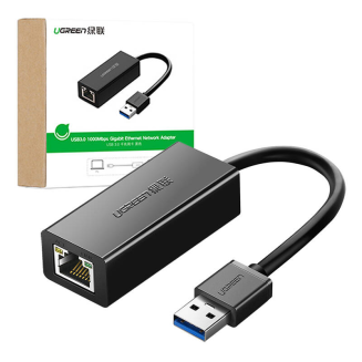 Adapter UGREEN CR111 USB-A-RJ45 Gigabit (czarny) - 2