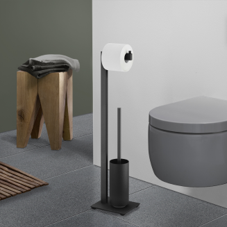 Zack Linea toilet paper and toilet brush holder, black - 2