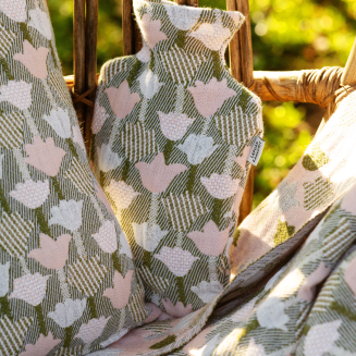 Poszewka na poduszkę Lapuan Kankurit TULPPAANI rose-olive 45x45 cm - 4