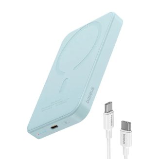 Magnetyczny mini powerbank Baseus 5000mAh, USB-C 20W (niebieski) - 7