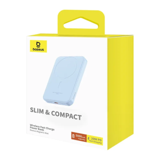 Powerbank BASEUS Magnetic Mini 5000mAh 20W USB-C (niebieski) - 8