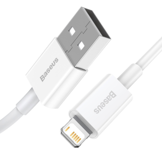 Kabel USB do Lightning Baseus Superior Series, 2.4A, 0.25m (biały) - 3