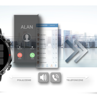 Smartwatch Gravity GT21-1+ Czarny Pasek Silikonowy - 11