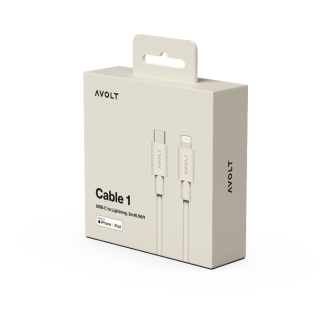 Kabel Avolt 1 USB C do ładowania Lightning (MFi) 2 m  beżowy - 2