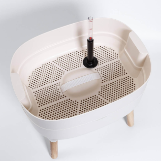 Kwietnik Plastia Urbalive 48x50x38 cm kremowy - 4