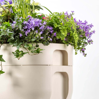 Kwietnik Plastia Urbalive 48x50x38 cm kremowy - 5