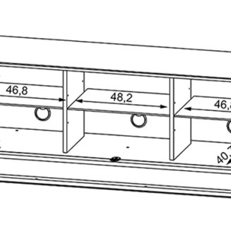  Munari Ravenna TV table 150x58x45cm 6 colors - 7