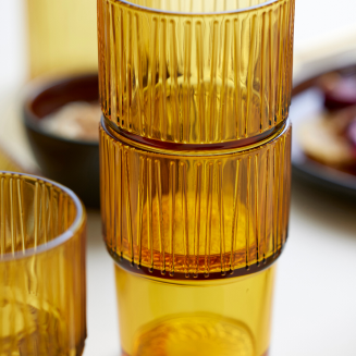 Zestaw 4 szklanek do wody Bitz Kusintha Amber 380 ml - 4