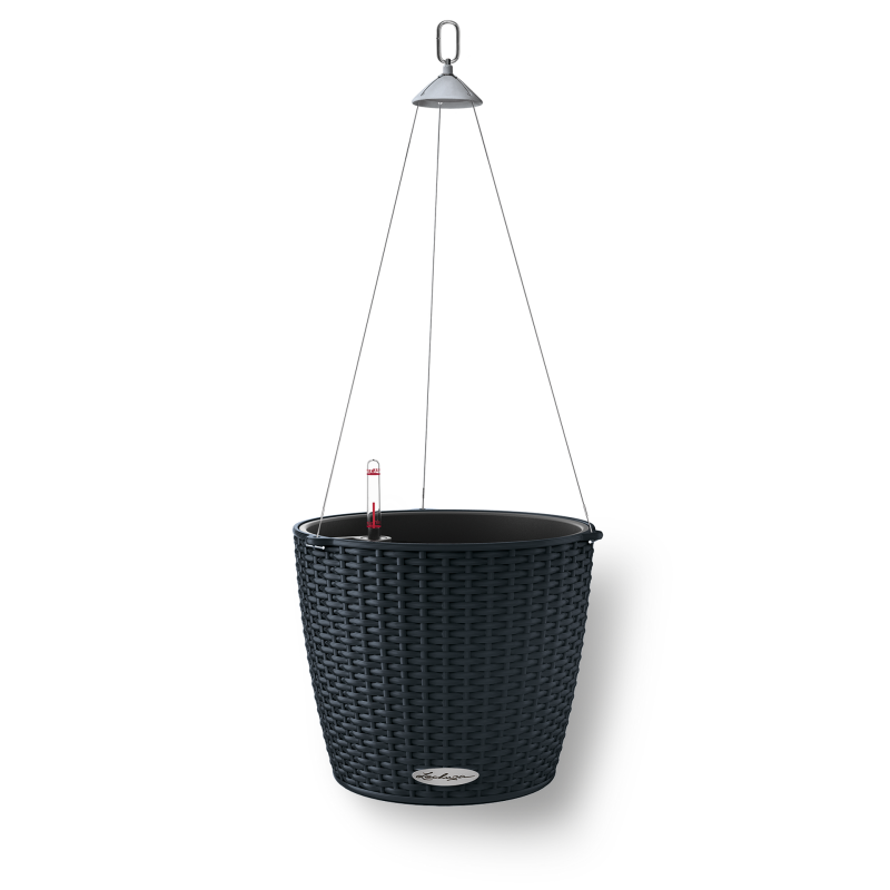  Lechuza Nido Cottage flowerpot 28 graphite black