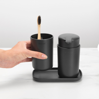 Set of 3 Brabantia ReNew Dark Gray bathroom accessories - 7